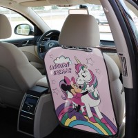 Детская защитная накидка на спинку сиденья в автомобиль Disney Минни Маус единорог